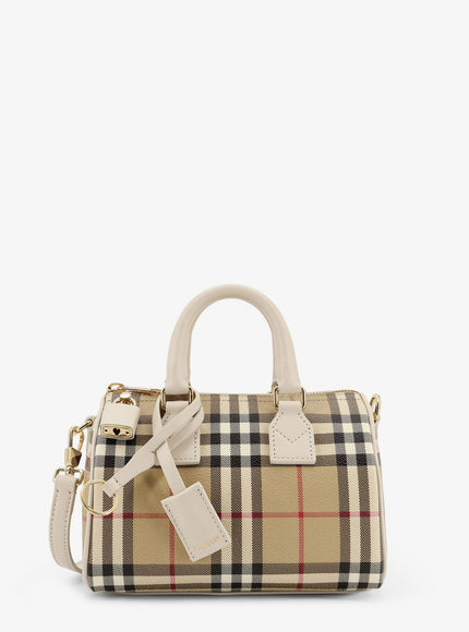 Burberry Bowling Coated Canvas Crossbody Bag With Check Motif Uni Vntgchksoap