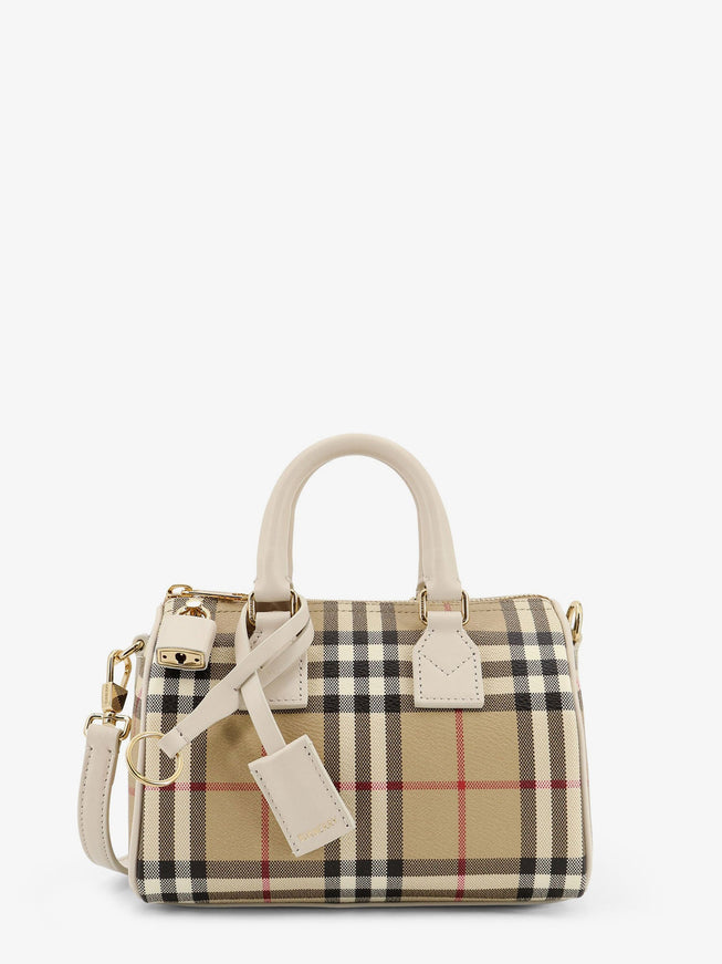 Burberry Bowling Coated Canvas Crossbody Bag With Check Motif Uni Vntgchksoap