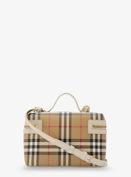 Burberry Coated Canvas Vanity Case With Check Pattern
