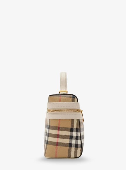 Burberry Coated Canvas Vanity Case With Check Pattern