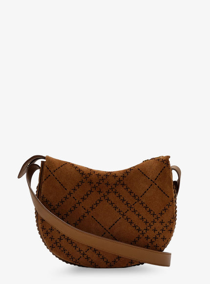 Burberry Tavistock Suede Crossbody Bag With Perforated Pattern