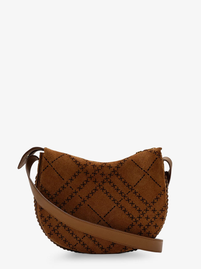 Burberry Tavistock Suede Crossbody Bag With Perforated Pattern