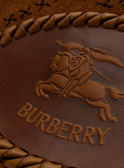 Burberry Tavistock Suede Crossbody Bag With Perforated Pattern