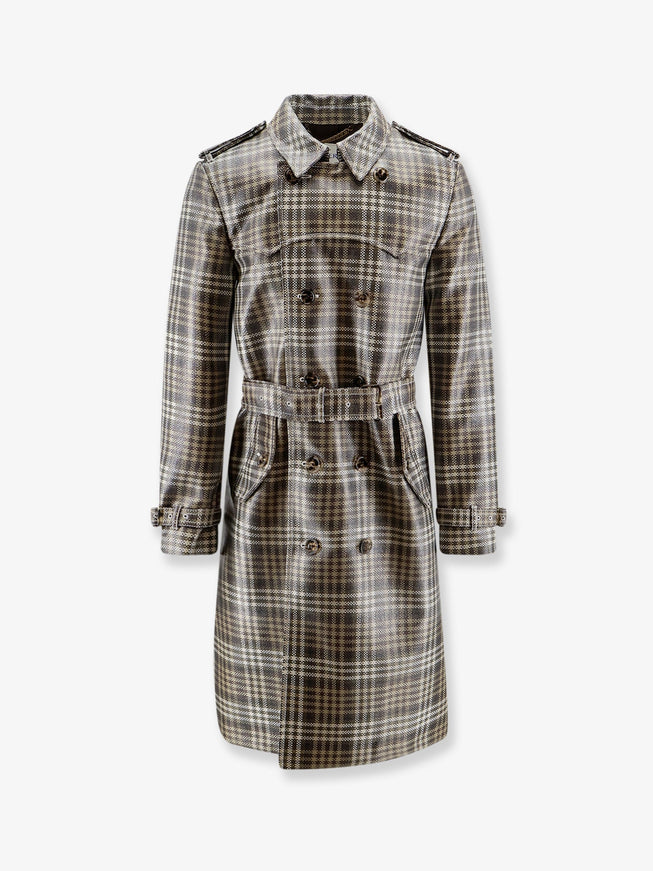 Burberry Foxfield Madras Trench Chalkwhitetruffle