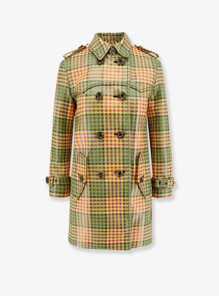 Burberry Summerside Multicolor Madras Coat Chromeylwpomegrinte