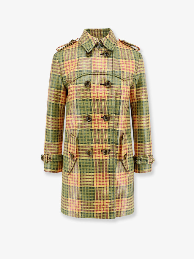 Burberry Summerside Multicolor Madras Coat Chromeylwpomegrinte