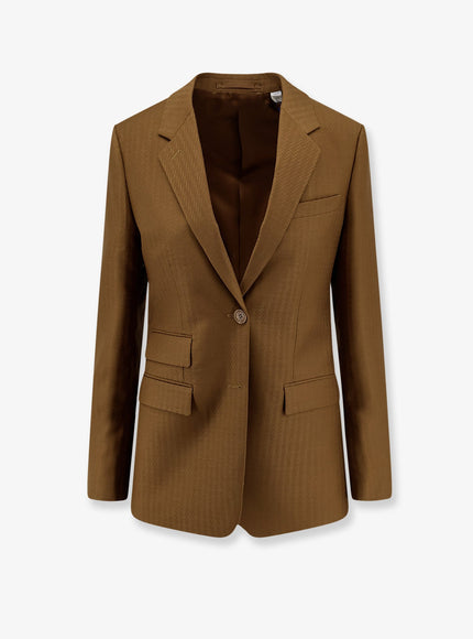 Burberry Siora Wool And Mohair Blazer Hazelnut