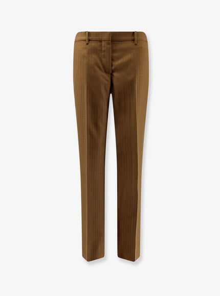 Burberry Shelley Wool And Mohair Trousers Hazelnut