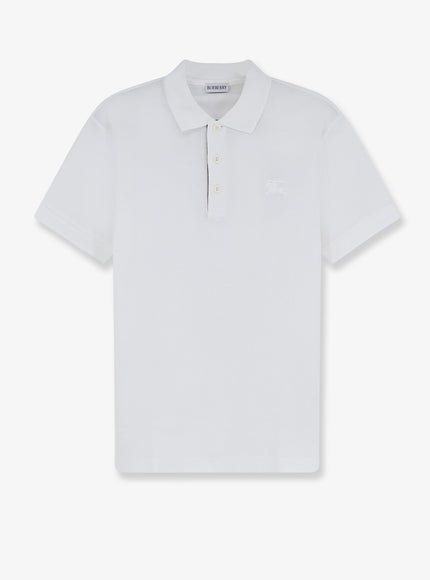 Burberry Organic Cotton Polo Shirt White