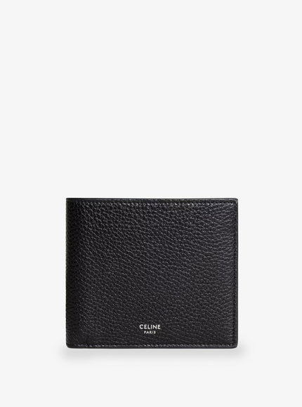 Celine Bi-Fold Leather Wallet With Coin Uni Black