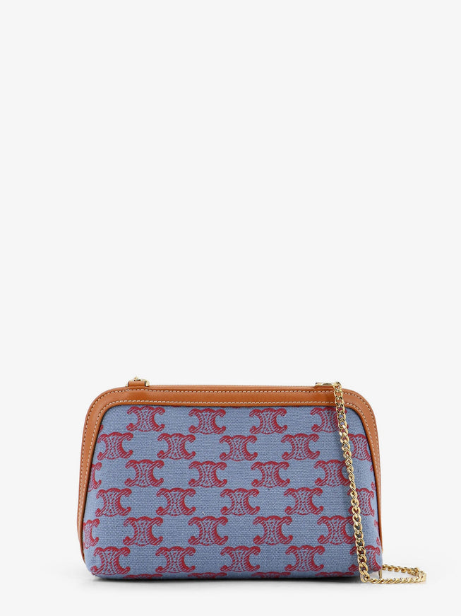 Celine Jacquard Fabric Crossbody Bag With All-Over Triomphe Logo