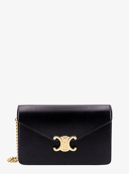 Celine Margo Leather Crossbody Bag Uni Black