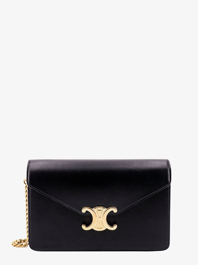 Celine Margo Leather Crossbody Bag Uni Black
