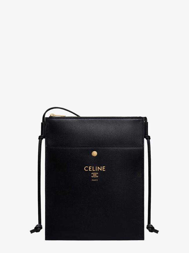 Celine Sharp Leather Crossbody With Logo On The Front Uni Black