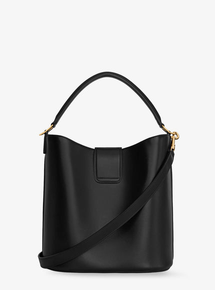 Celine Louise Medium Bucket Bag With Metal Triomphe Logo