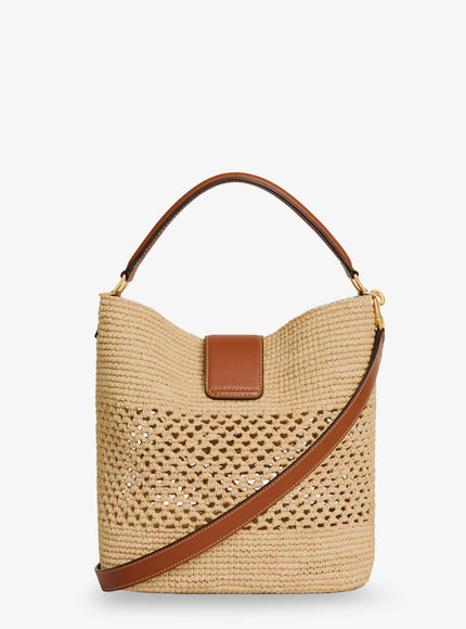 Celine Louise Medium Raffia Bucket Bag