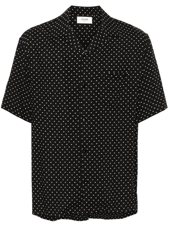 Celine Triomphe Viscose Shirt Noircraie