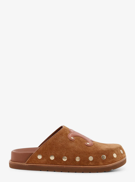 Celine Pitea Suede Sandals Cognac