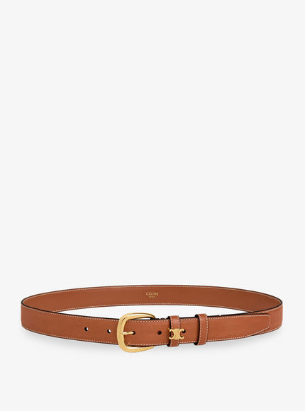Celine Vivienne Leather Belt Tan