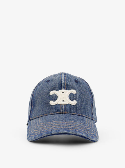 Celine Triomphe Denim Hat Unionwash