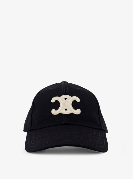 Celine Cotton Triomphe Hat Black