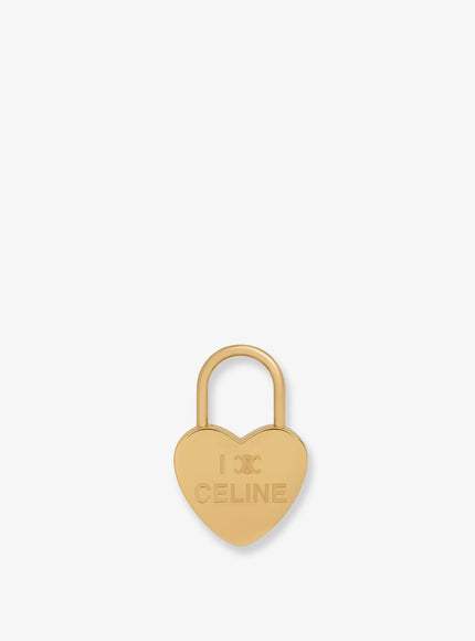 Celine Heart-Shaped Brass Charm Uni Gold