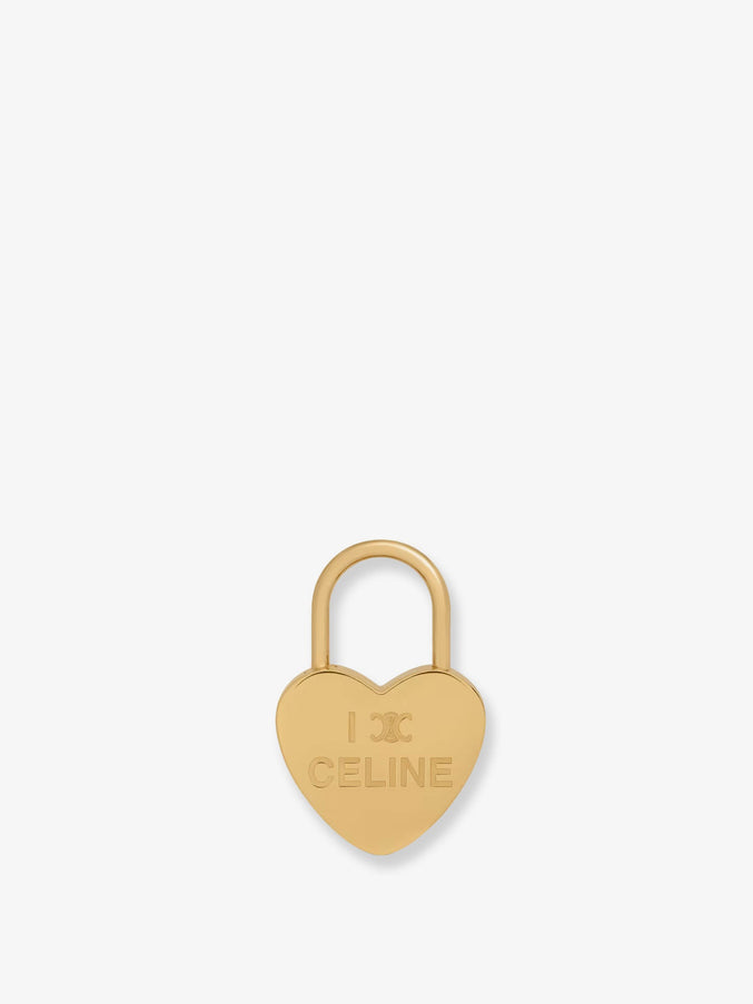 Celine Heart-Shaped Brass Charm Uni Gold