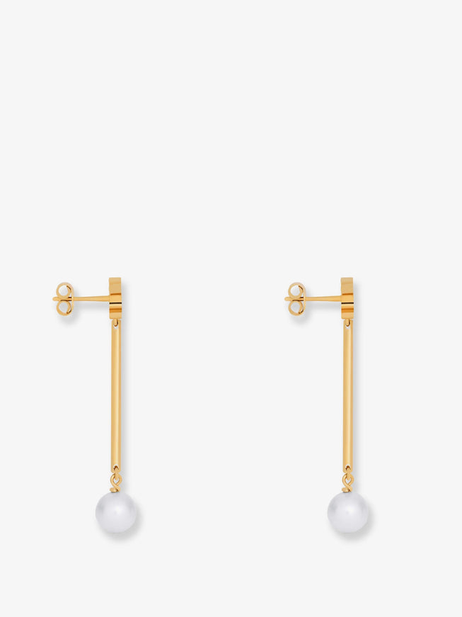 Celine Brass Earrings With Triomphe Logo