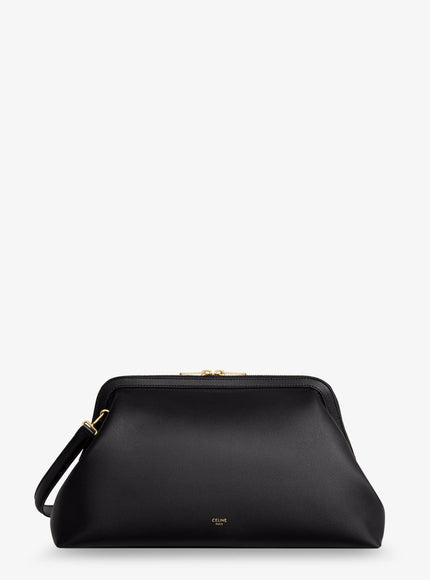 Celine Doctor Leather Shoulder Bag Uni Black