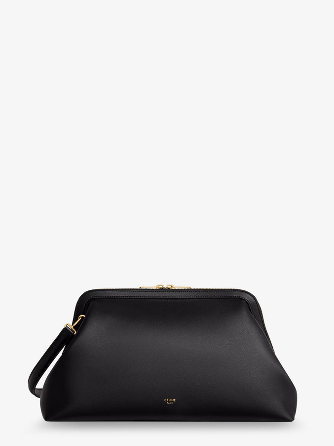 Celine Doctor Leather Shoulder Bag Uni Black