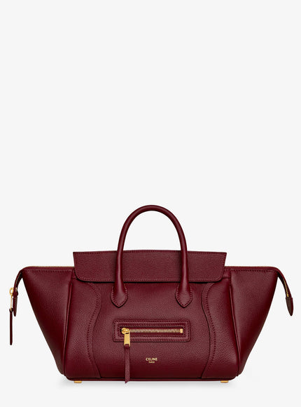 Celine Leather Luggage Shoulder Bag Uni Syrah