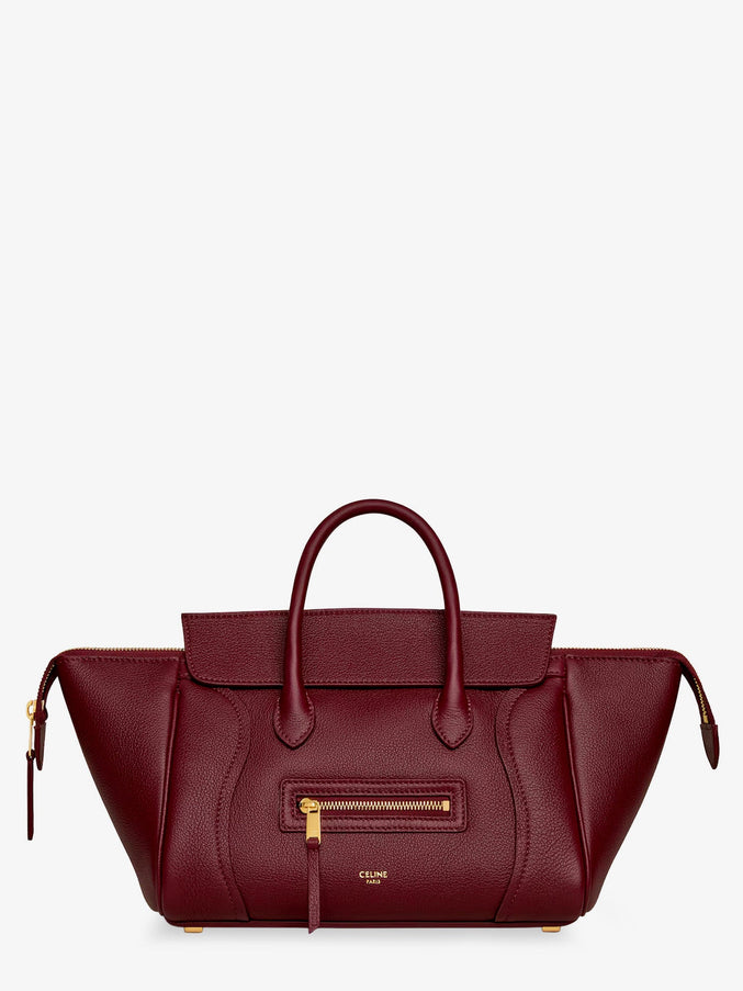 Celine Leather Luggage Shoulder Bag Uni Syrah