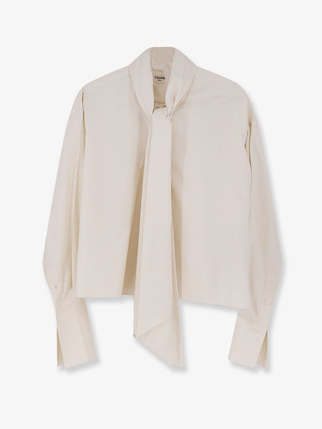 Celine Silk Shirt Craie