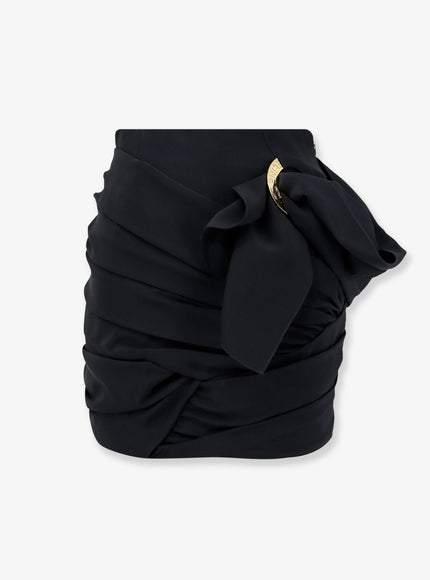 Celine Draped Mini Skirt Black