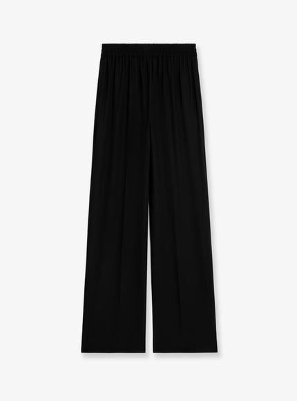 Celine Wool Trousers With Logo Patch
