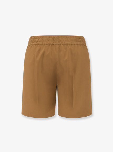 Celine Cotton And Linen Shorts With Triomphe Patch
