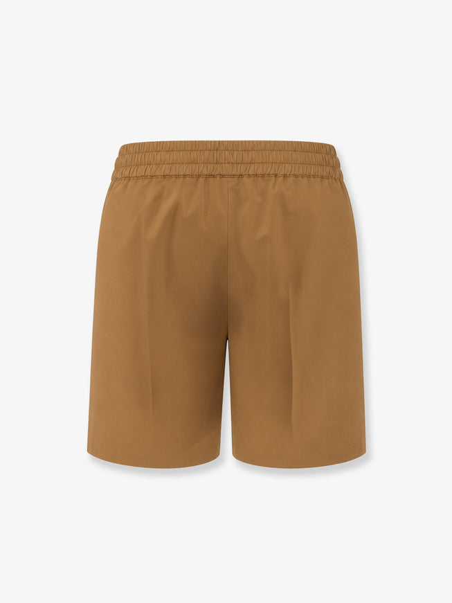 Celine Cotton And Linen Shorts With Triomphe Patch