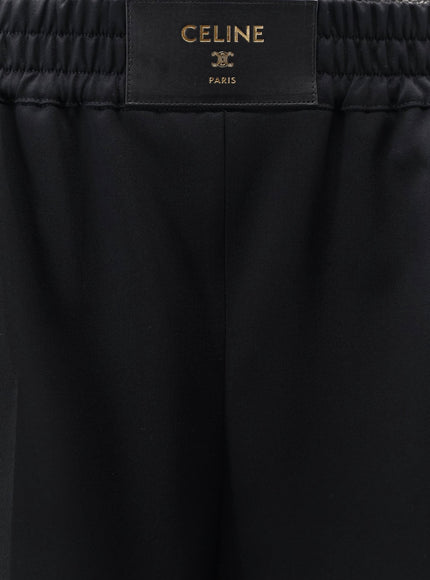 Celine Wool Shorts With Leather Tag