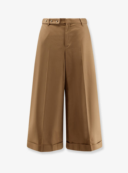 Celine Dock Cotton Trousers Caramel