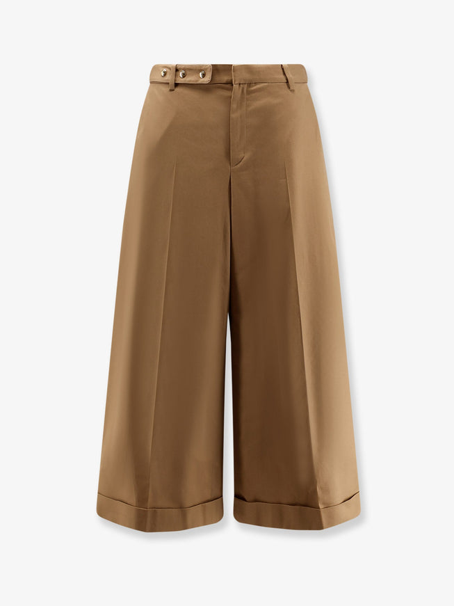 Celine Dock Cotton Trousers Caramel