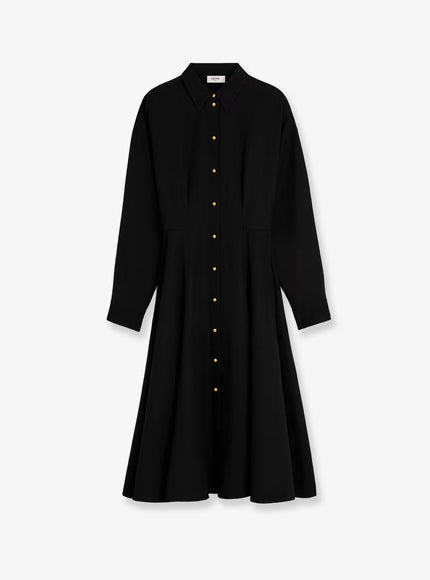 Celine Wool Chemisier Dress Black