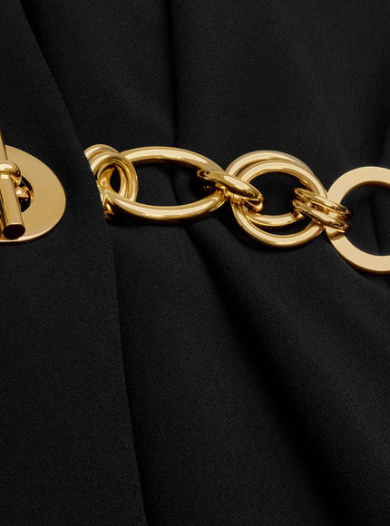 Celine Wrap Dress With Gold Metal Charms