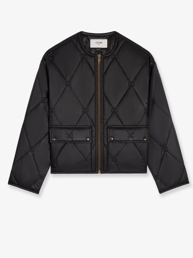 Celine Triomphe Quilted Jacket Black
