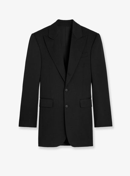 Celine Single-Breasted Wool Blazer Black