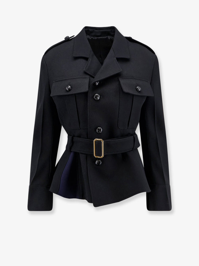 Celine Peplum Wool Jacket Black