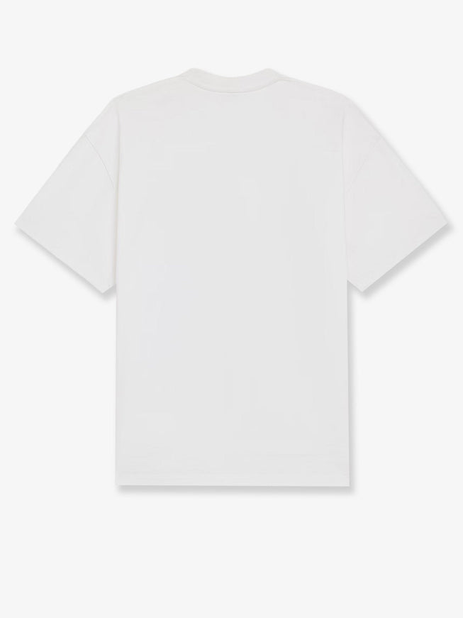 Celine Cotton T-Shirt With Logo Embroidery