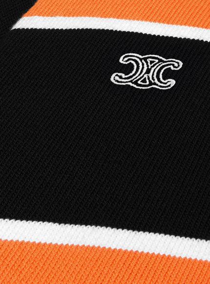 Celine Cotton Polo Shirt With Striped Pattern