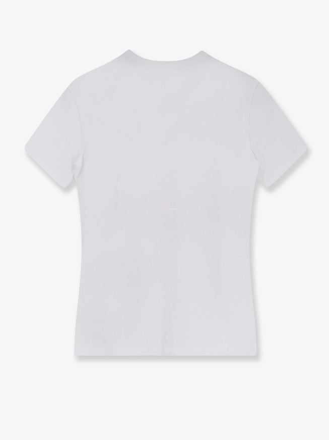 Celine Triomphe T-Shirt In Cotton Blend With Embroidered Logo