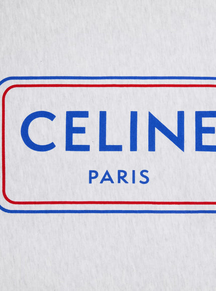 Celine Cotton Sweatshirt With Logo Print