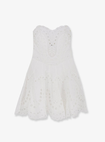 Charo Ruiz Ibiza Bail Short Dress Whitesealace